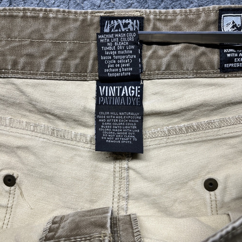 KUHL Rydr Pants Men's Size 42X30.5 Khaki Tan‎ Patina Dye Outdoors Workwear - Picture 11 of 16